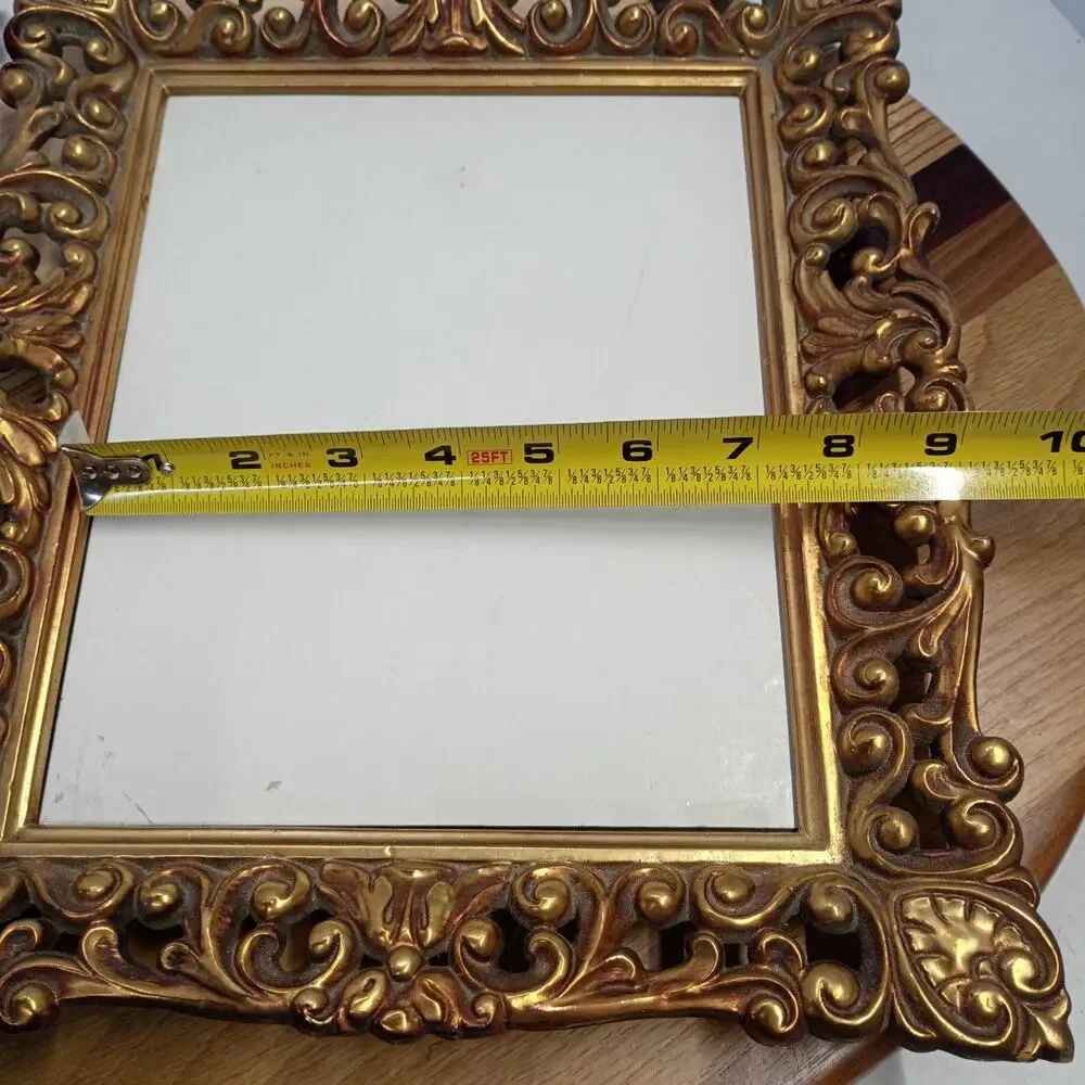 Antique Gold Tone Frame Victorian Baroque Art Nouveau Vintage 13x11 OD 9x7 ID